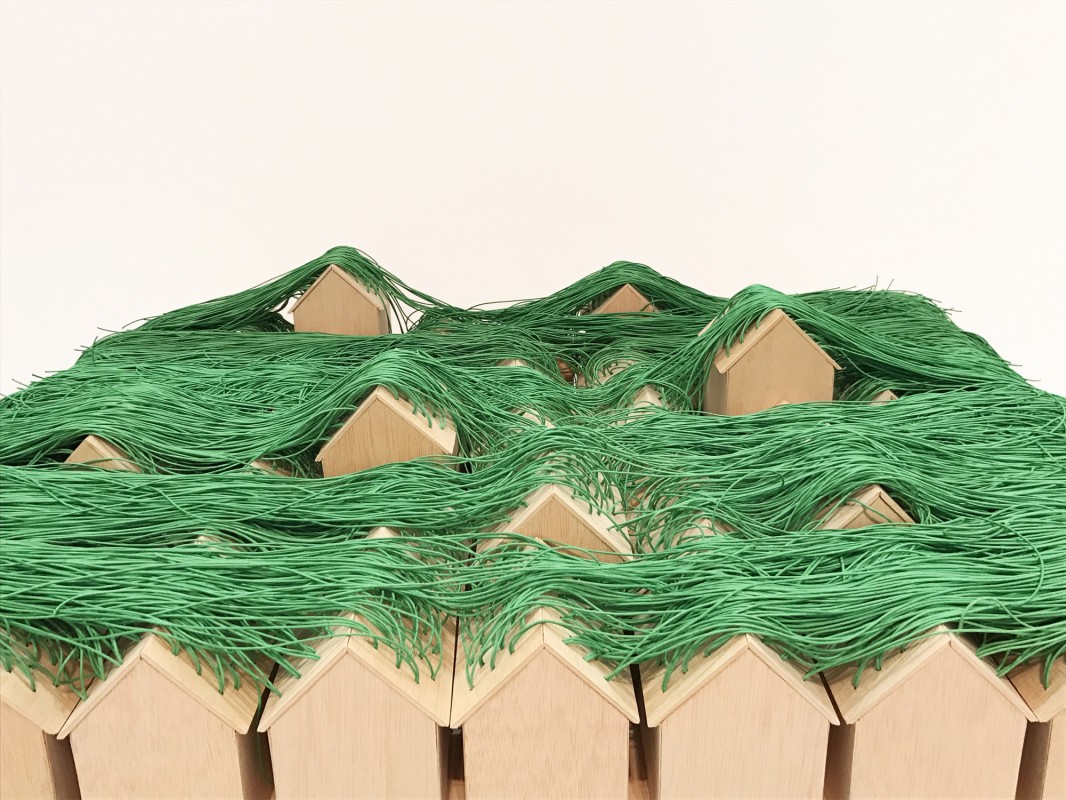 Green Huts. 50 green huts installation