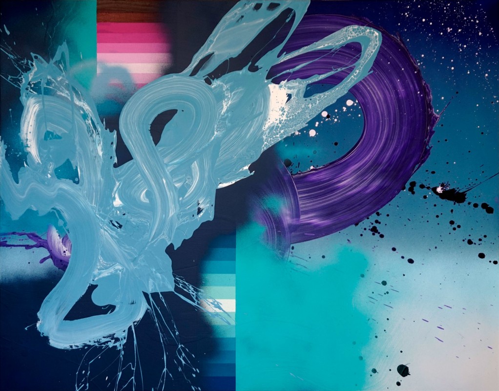 Secuencia expansiva II, 2021, acrilico sobre lienzo, 114 x 146 cm.