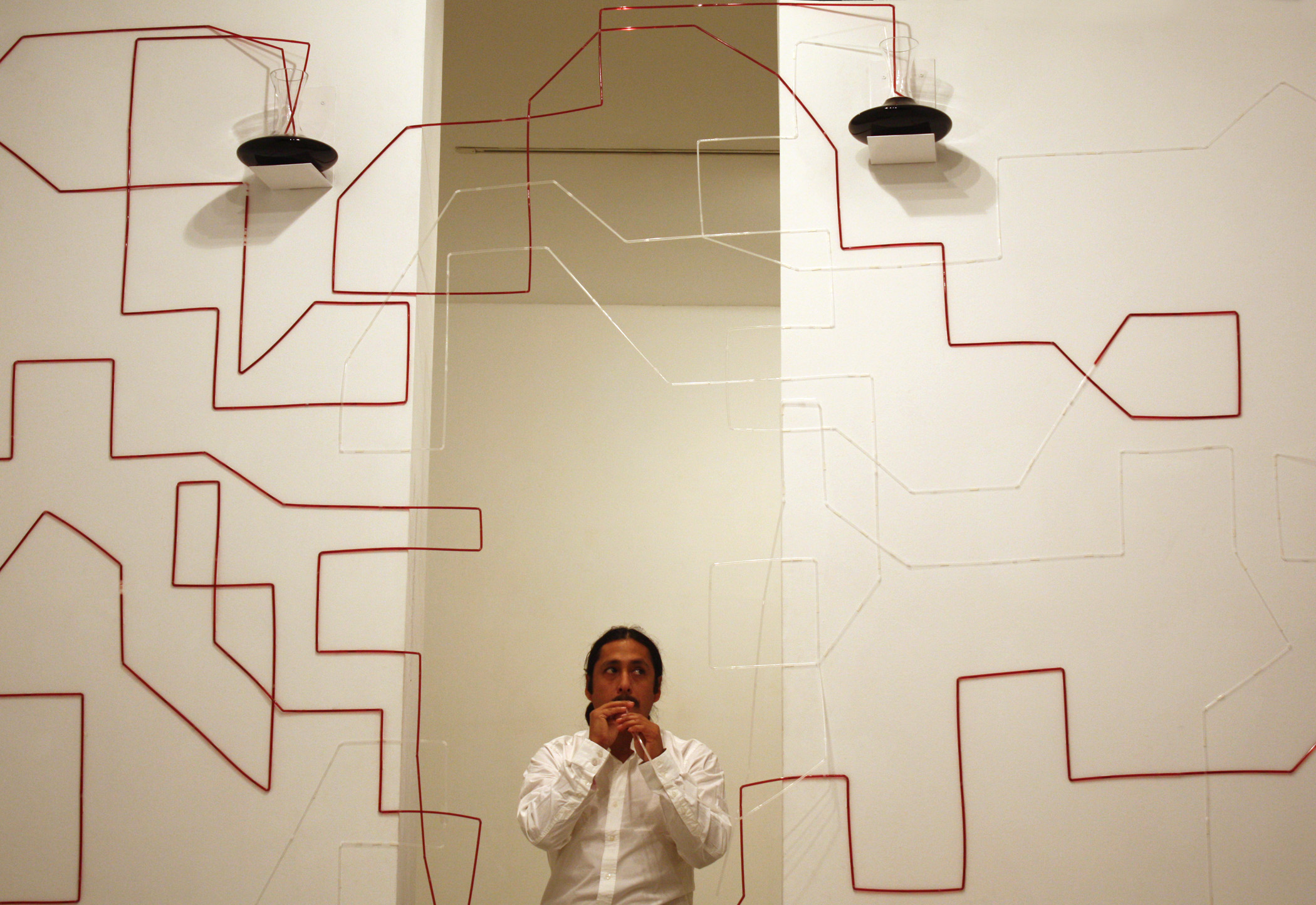 Performance 'Mapa Vascular' in the Galería Maior of Palma, 2011