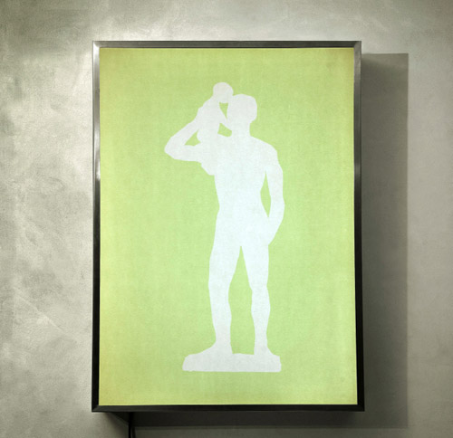 Standing Father and Child, (ed.3), 2008, light box, 107 x 77 x 15 cm.  