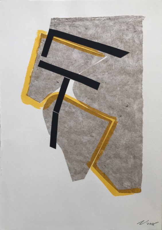 Sin ttulo, 2015, collage y tinta china, 34,8 x 25 cm.