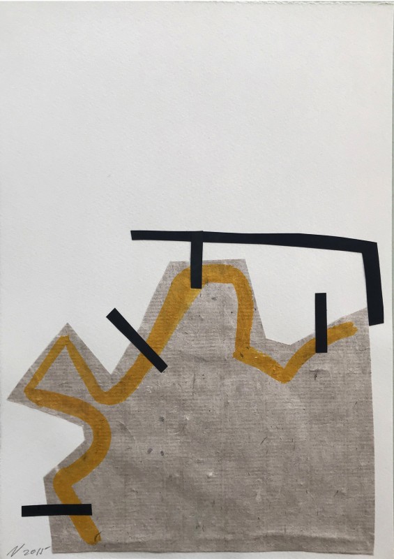 Sin t�tulo, 2015, collage y tinta china, 34,8 x 25 cm.