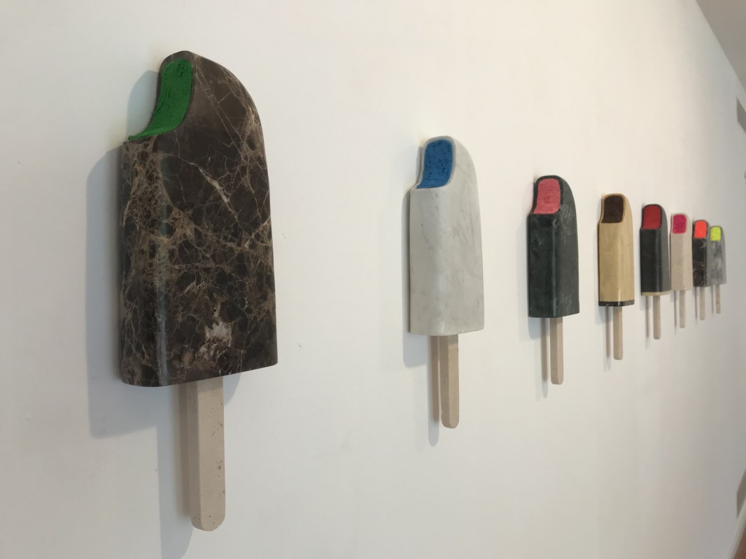 Coleccion Helado, 2017, marmol y resina, 40 x 13 x 4,5 cm.