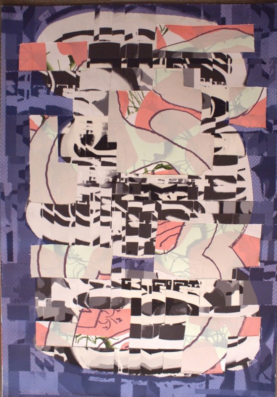 S/T, 2008, mixta sobre papel, 100 x 70 cm.