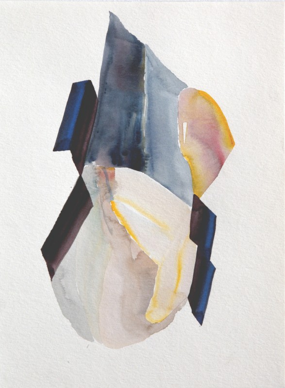 Ventana rota, 2017, watercolor on paperl, 31 x 23 cm.