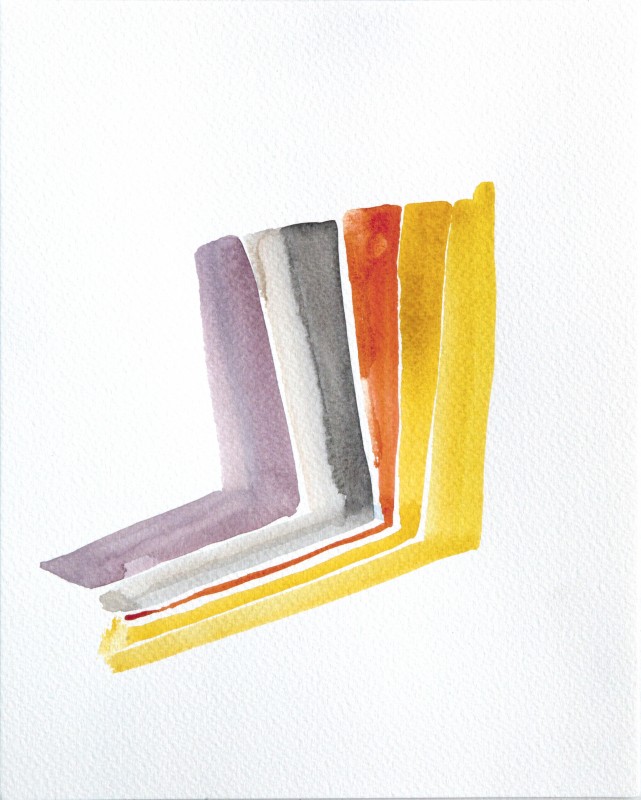 Ventana rota, 2017, watercolor on paper, 25 x 20 cm.