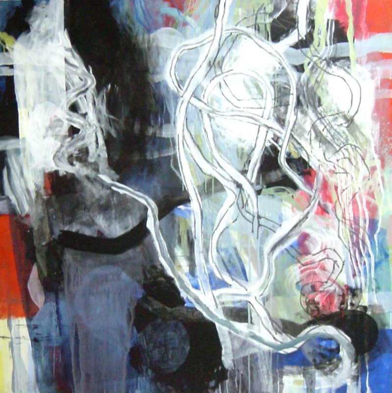 Apolo III, 2001, acrilico sobre lienzo, 130 x 130 cm.