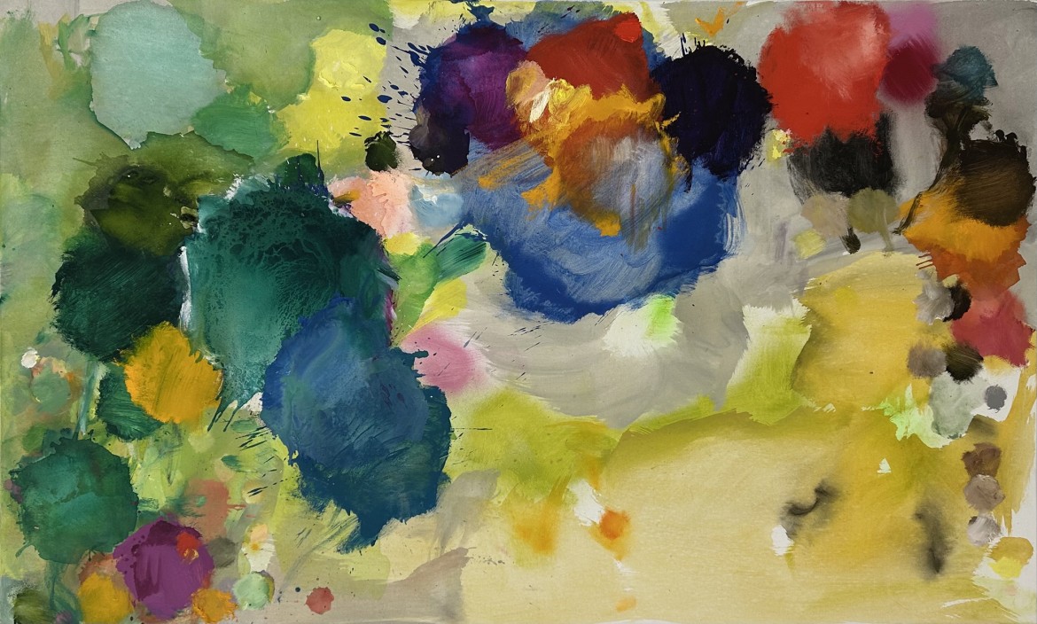 Shanghai Garden VII, 2025, oil on canvas, 115 x 189 cm.
