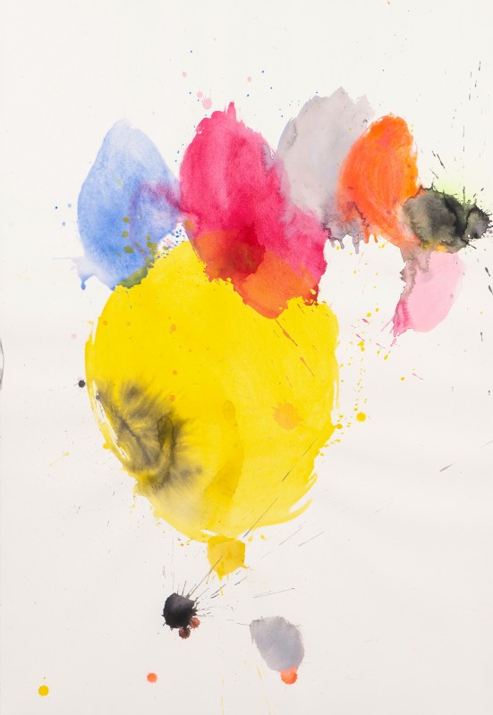 Sin ttulo VI, 2022, vinyl paint on paper, 112 x 76 cm.