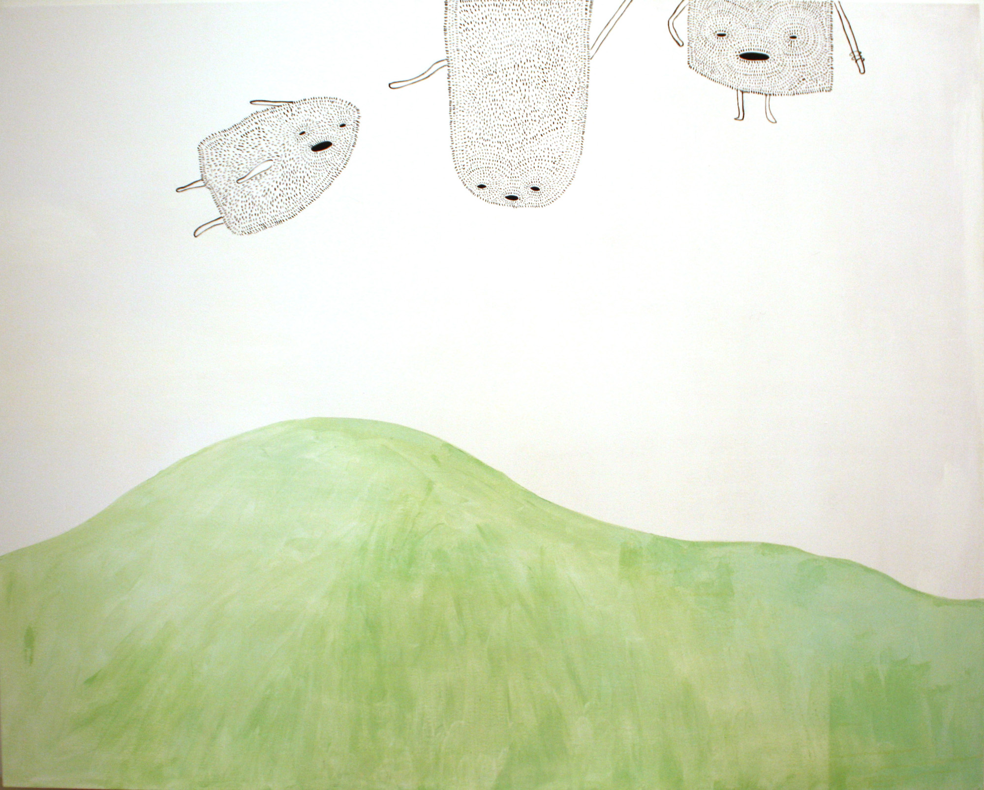 Untitled, 2011, mixed media on canvas, 130 x 162 cm.