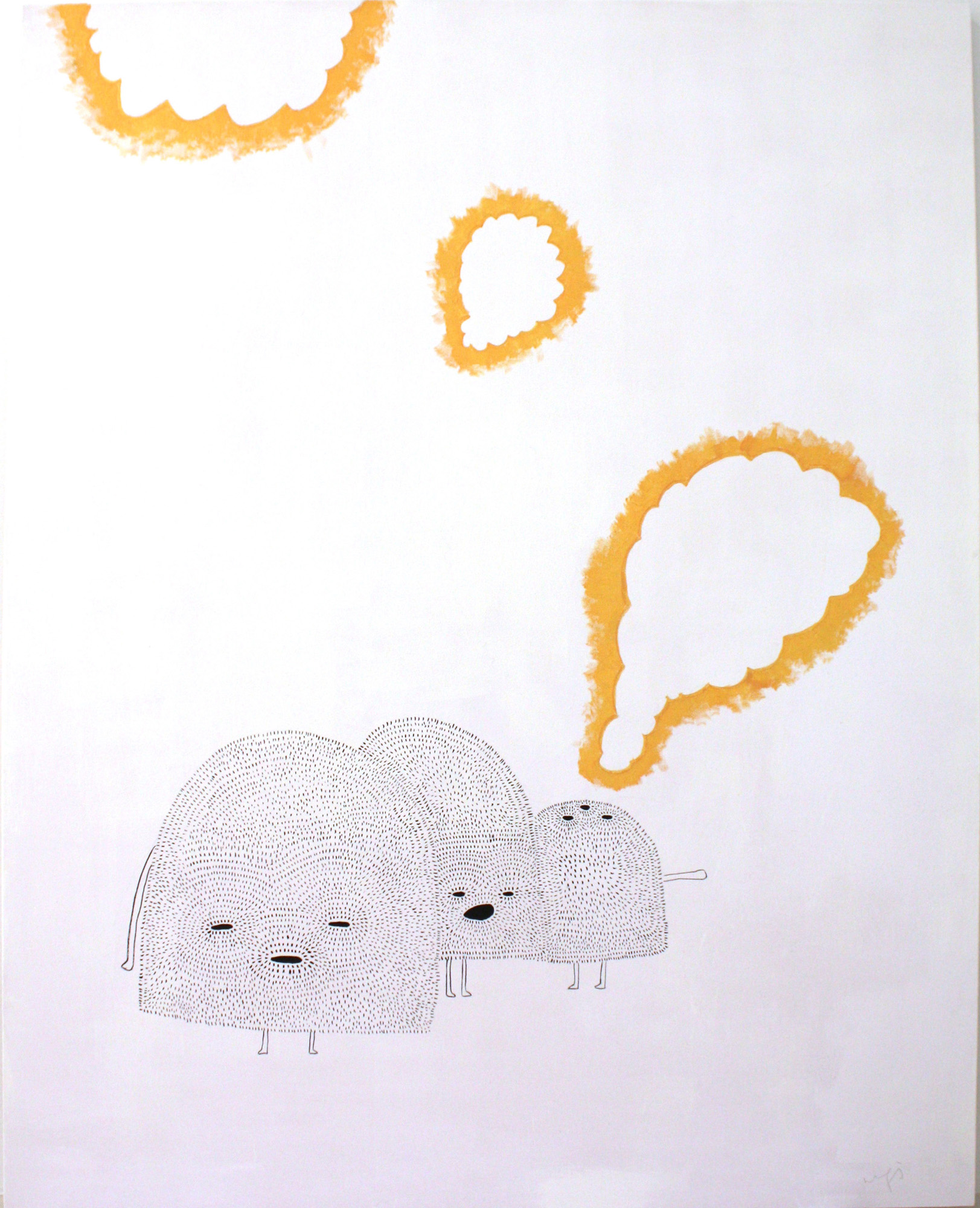 Untitled, 2011, mixed media on canvas, 162 x 130 cm.