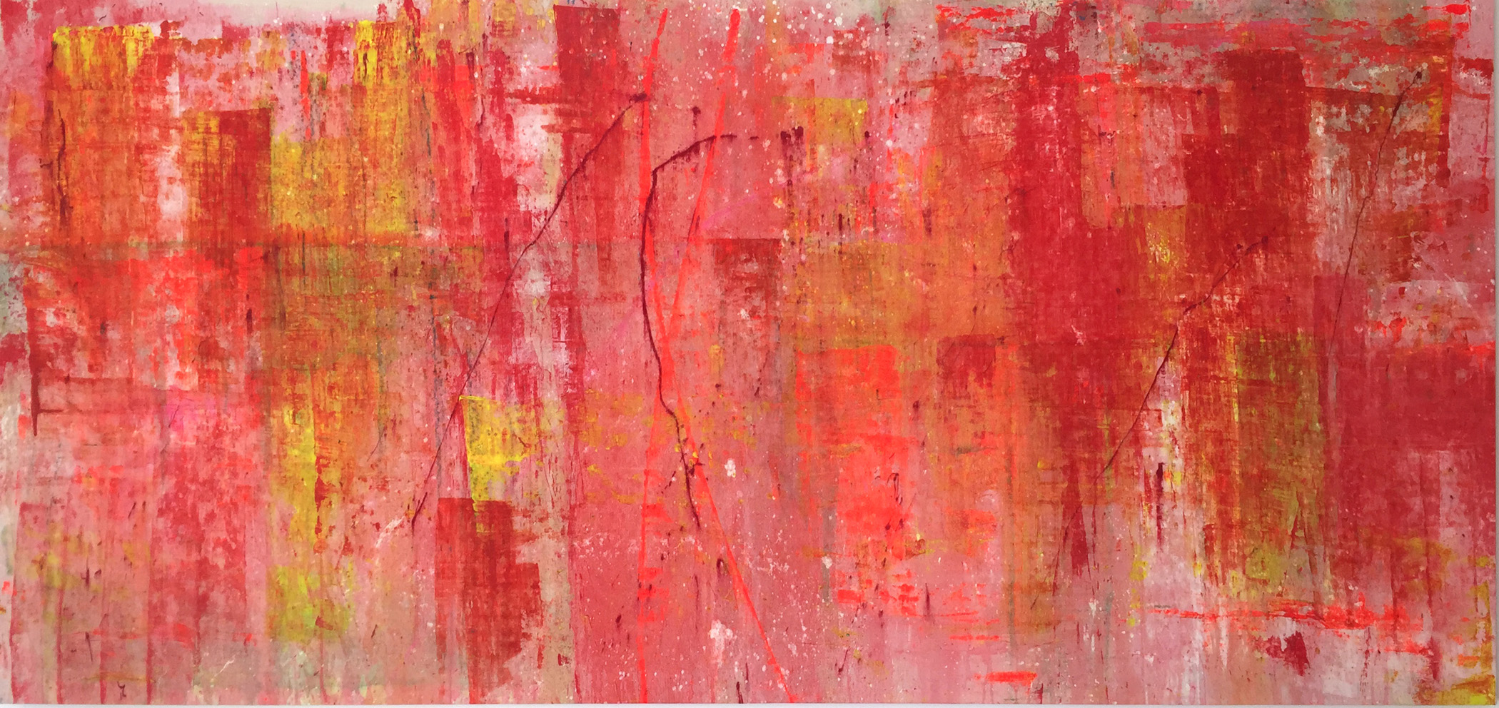 Qashqai, 2015, técnica mixta sobre lienzo, 283 x 130 cm.